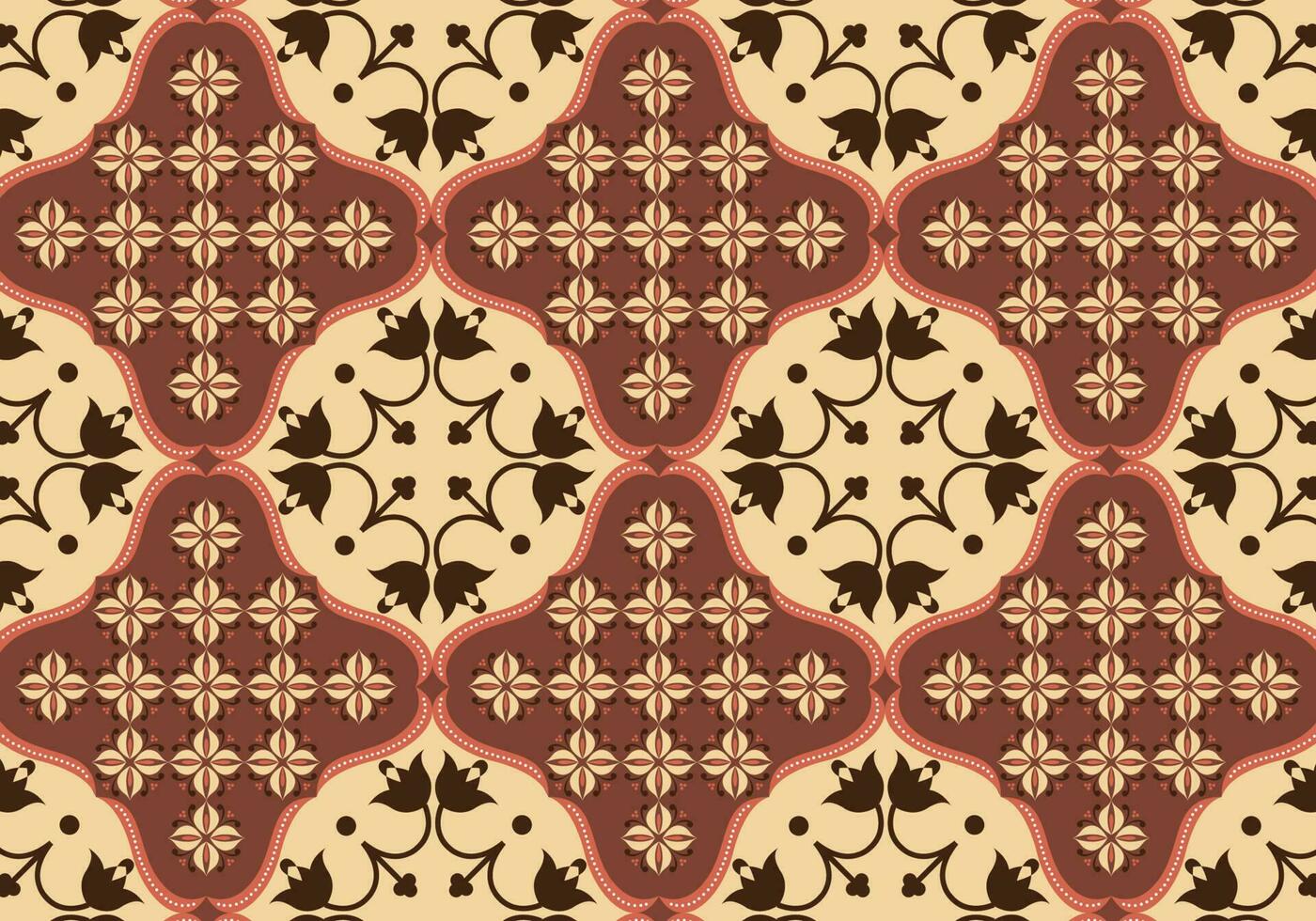 Batik Indonesian is a technique of wax-resist dyeing applied to whole cloth, or cloth made using this technique originated from Indonesia. Batik is made either by drawing dots and lines vector