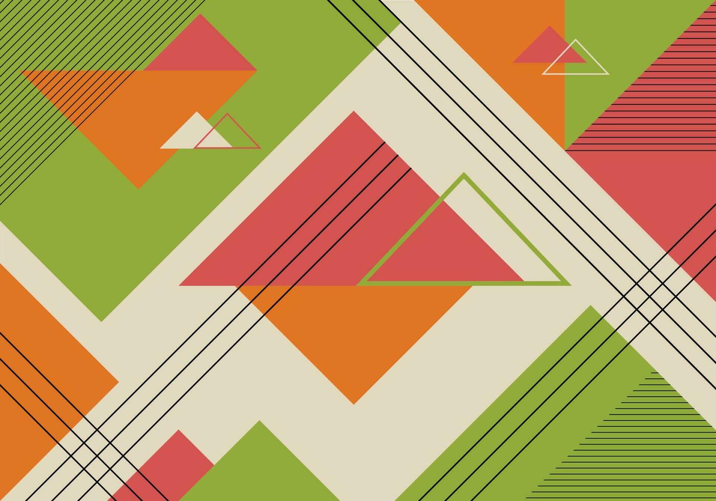 Colorful geometric background template banner and Memphis Design with Modern unique shape vector