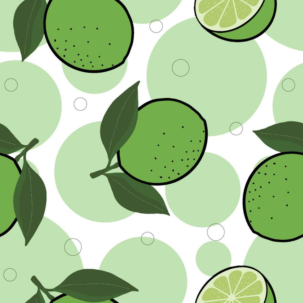 Trendy Lime seamless patterns. Cool abstract and fruit design. For fashion fabrics, kids clothes, home decor, quilting, T-shirts, cards and templates, scrapbook and other digital needs vector