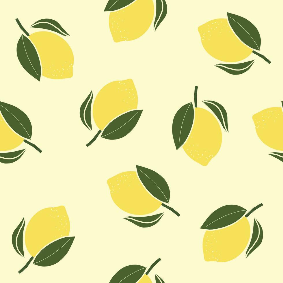 limón sin costura patrones. frio resumen y amarillo diseño objeto . para Moda telas, niños ropa, hogar decoración, acolchado, camisetas, tarjetas y plantillas, álbum de recortes y otro digital necesidades vector