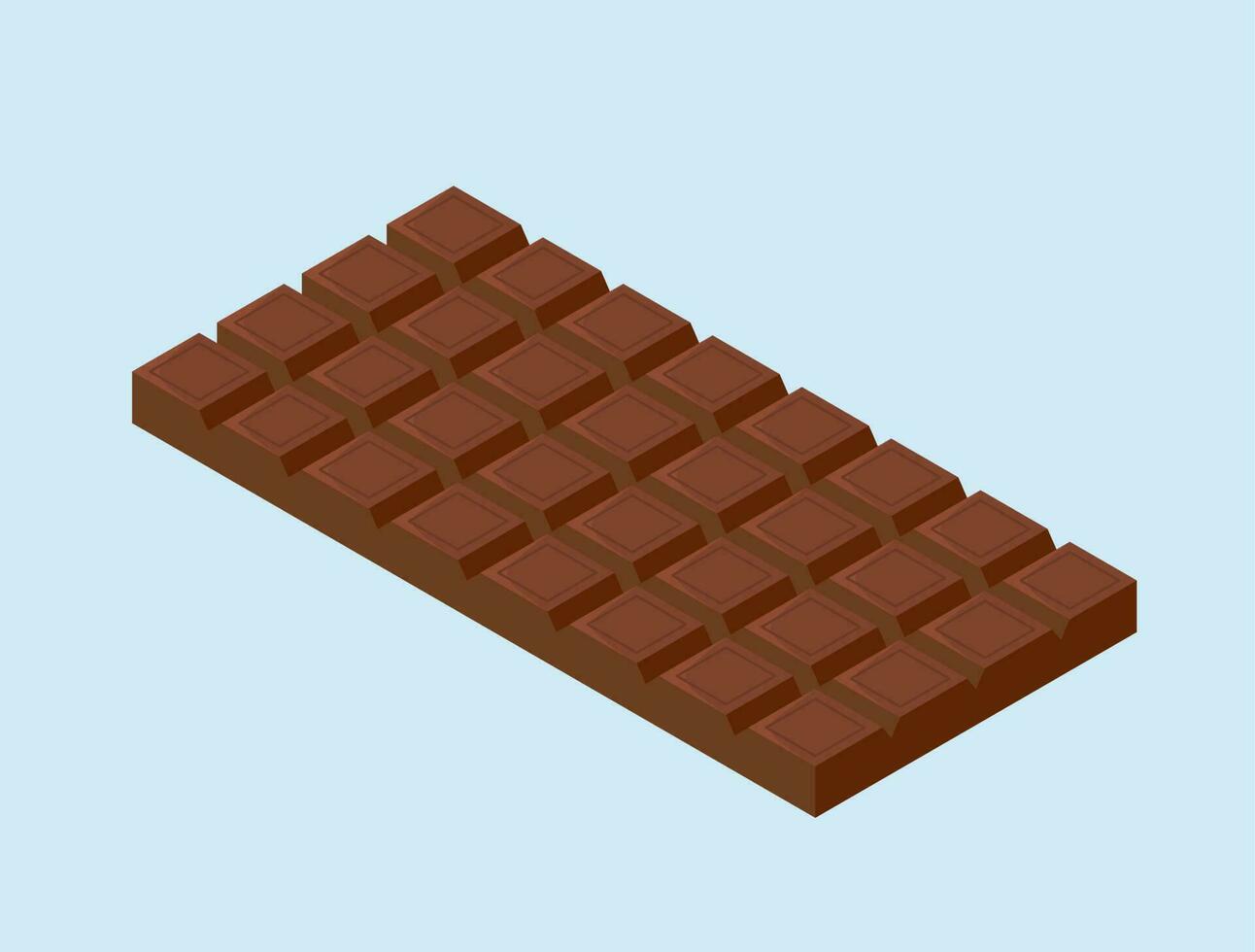 chocolate bars isometric Vector illustration. Chocolate. Pieces, shavings, cocoa fruit. Dark, Milk and Pink Strawberry Chocolates For Valentine's day and White Day. Ingredient for Sweet Dessert