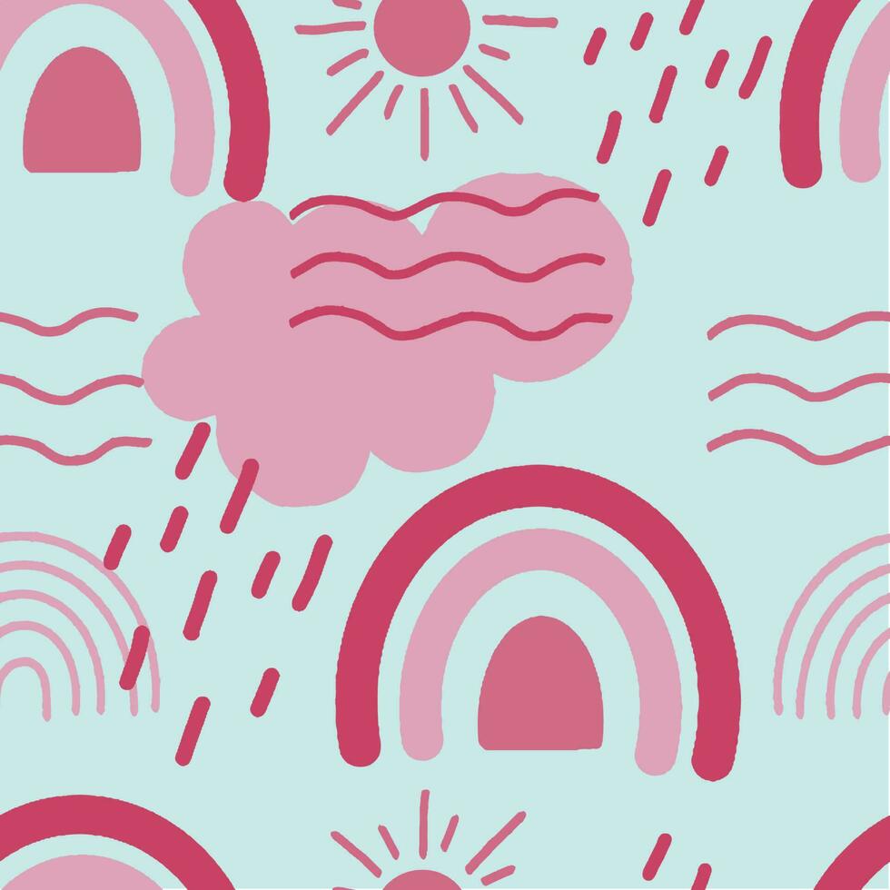 Trendy seamless patterns. Cool abstract and autumn design. For fashion fabrics, kids clothes, home decor, quilting, T-shirts, cards and templates, scrapbook and other digital needs vector