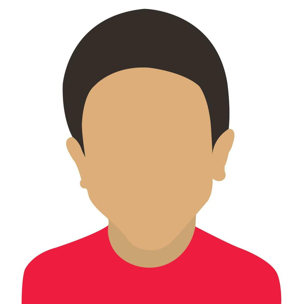 A cute boy avatar cartoon art work. vector