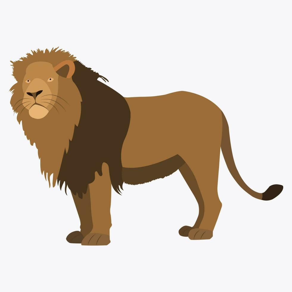 A beautiful lion vector art work.