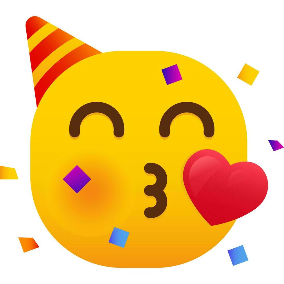 party birthday emoticon face vector