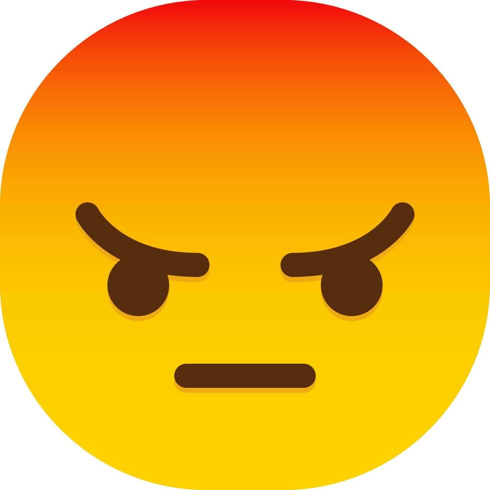 angry emoticon face vector