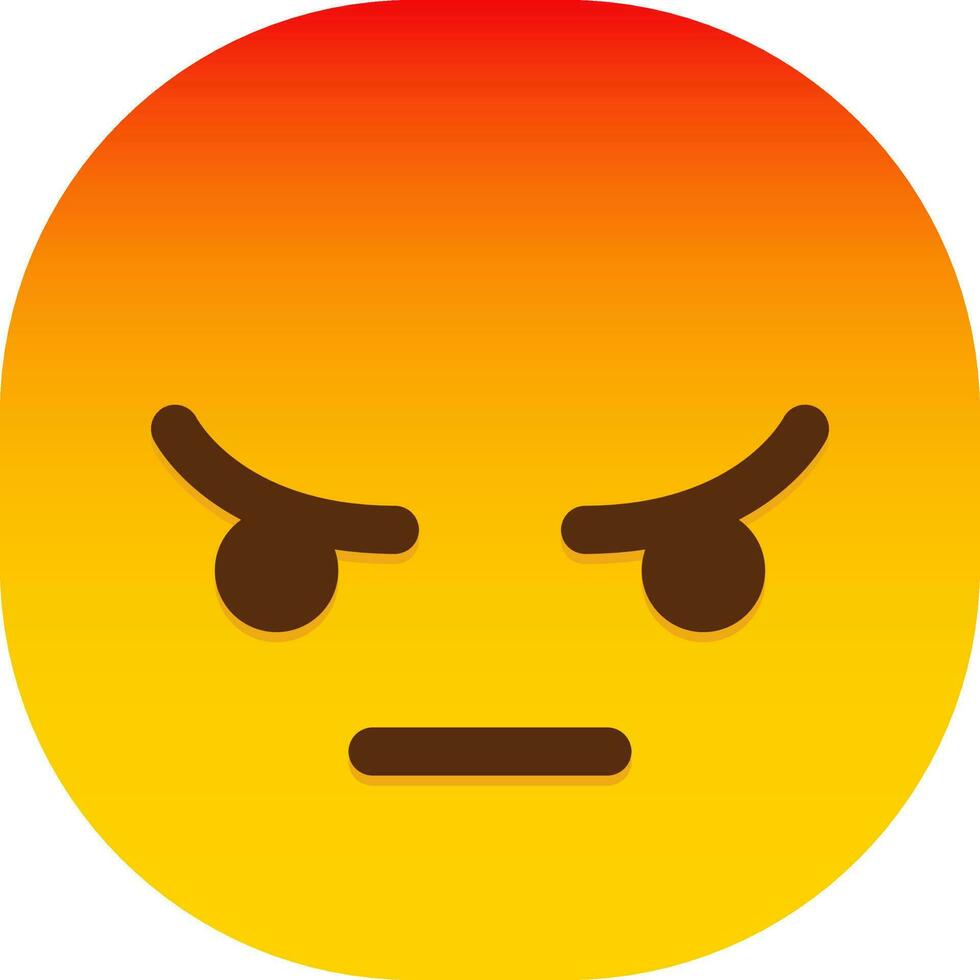 angry emoticon face vector