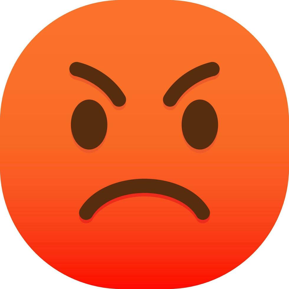 angry red face emoticon face vector