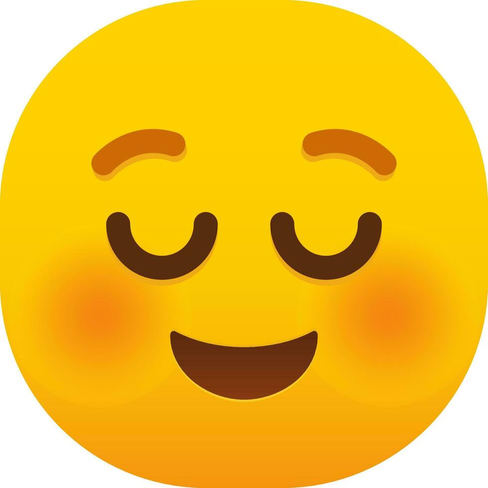 relived emoticon face vector