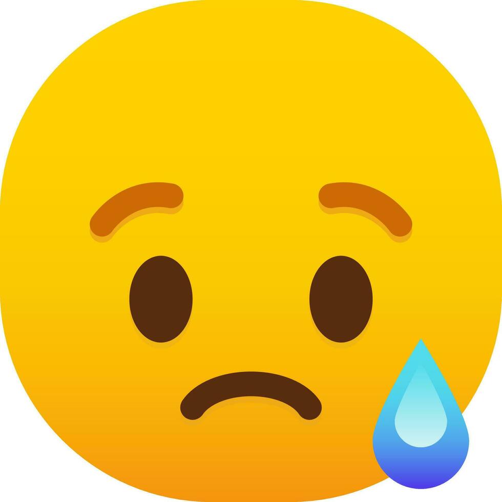 crying emoticon face vector