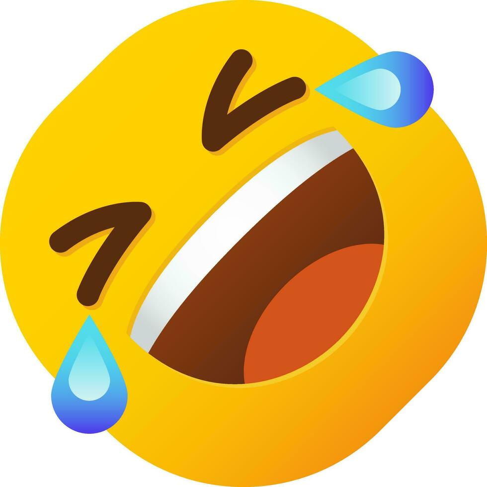laughing emoticon face vector