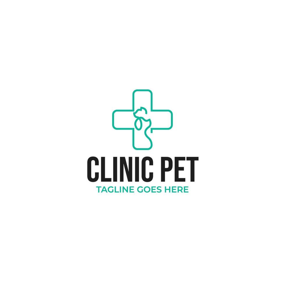 Creative medical pet shop logo design vector concept illustration idea