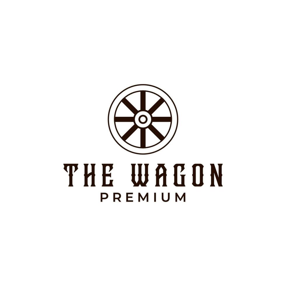 Creative vintage wooden wagon cart wheel logo design illustration idea 23899250 Vector Art at