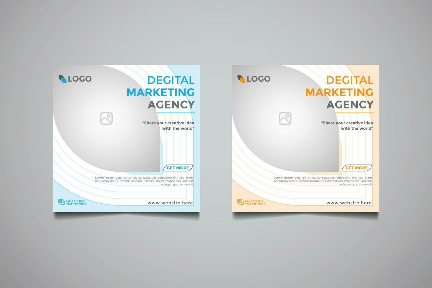 Social Post Design, Modern banner design, social kit vector