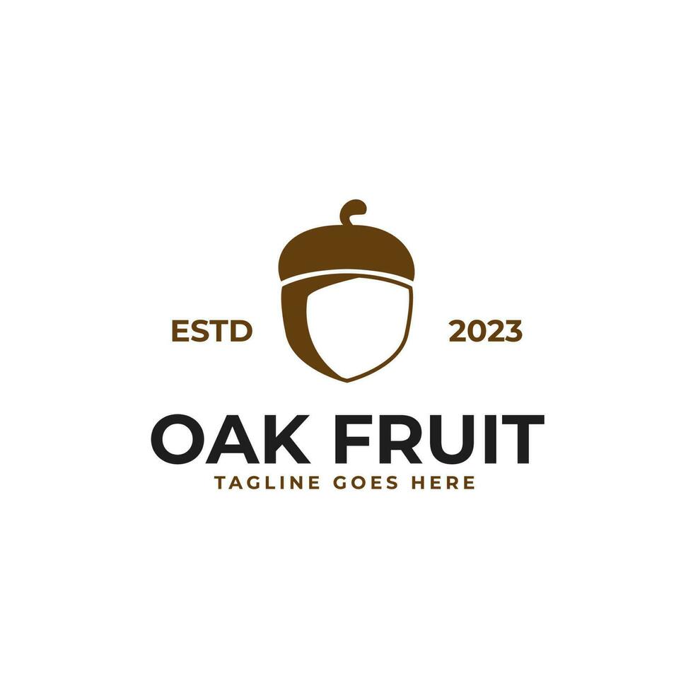 Creative oak fruit logo design vector concept illustration idea