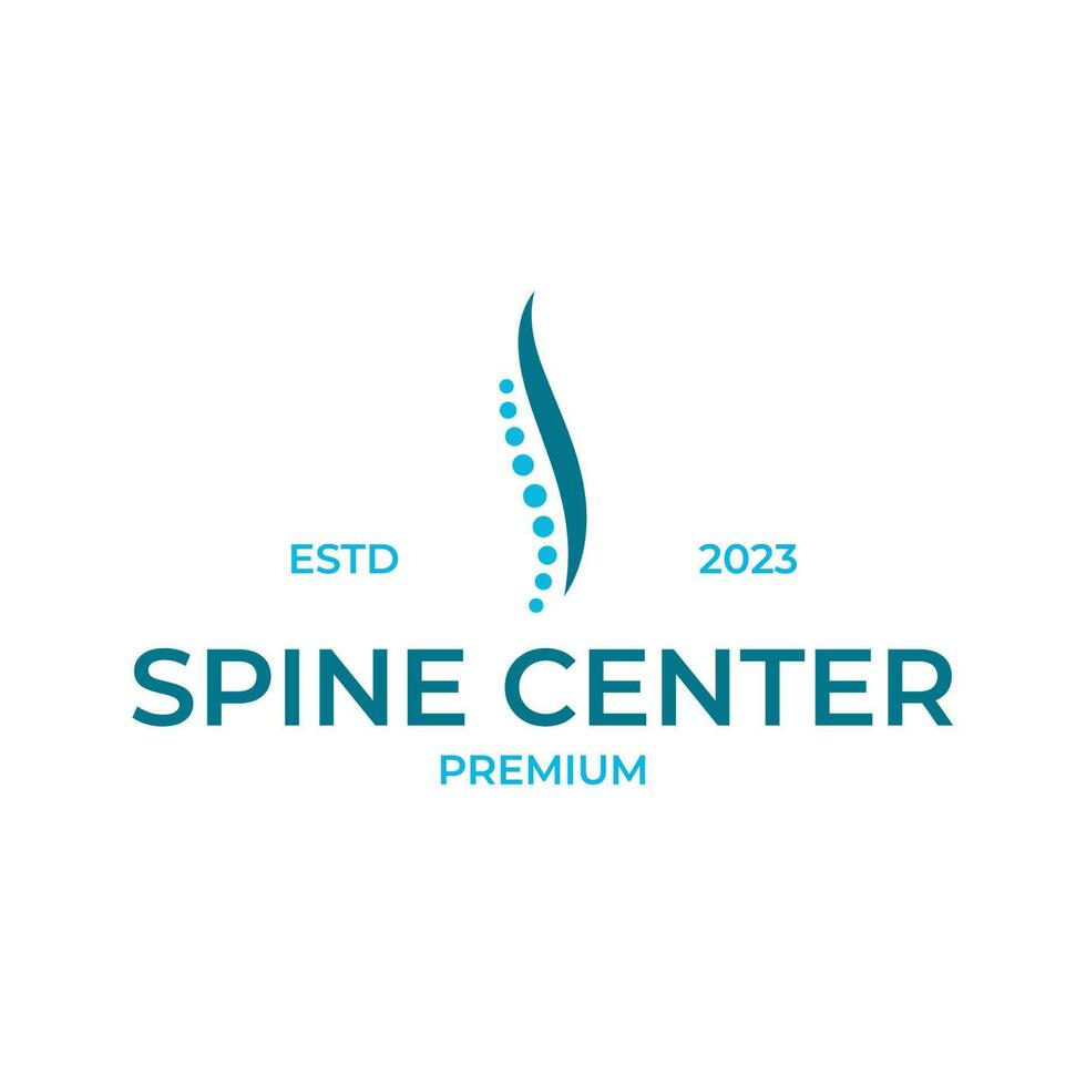 Creative spine center logo design vector illustration idea