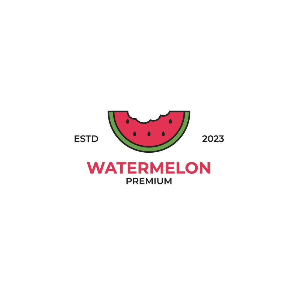 Creative watermelon logo good for fresh organic fruit product design vector illustration