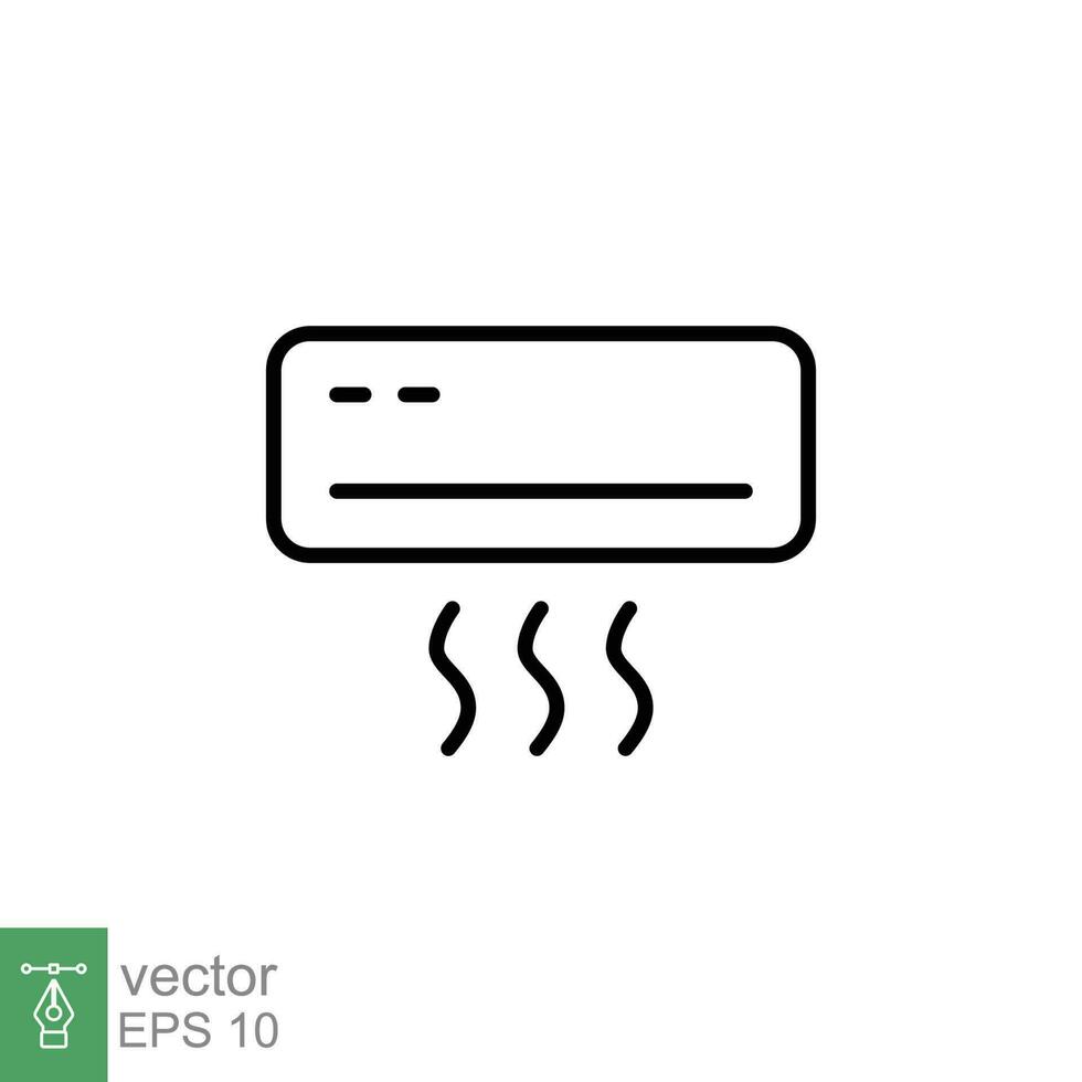 Air conditioner icon. Simple outline style. AC, window, split, wall