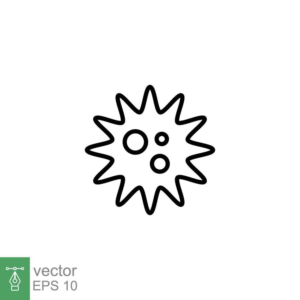 Mold icon. Simple outline style. Microbes, bacteria, microorganism, organism particle, germs, virus concept. Thin line symbol. Vector illustration isolated on white background. EPS 10.