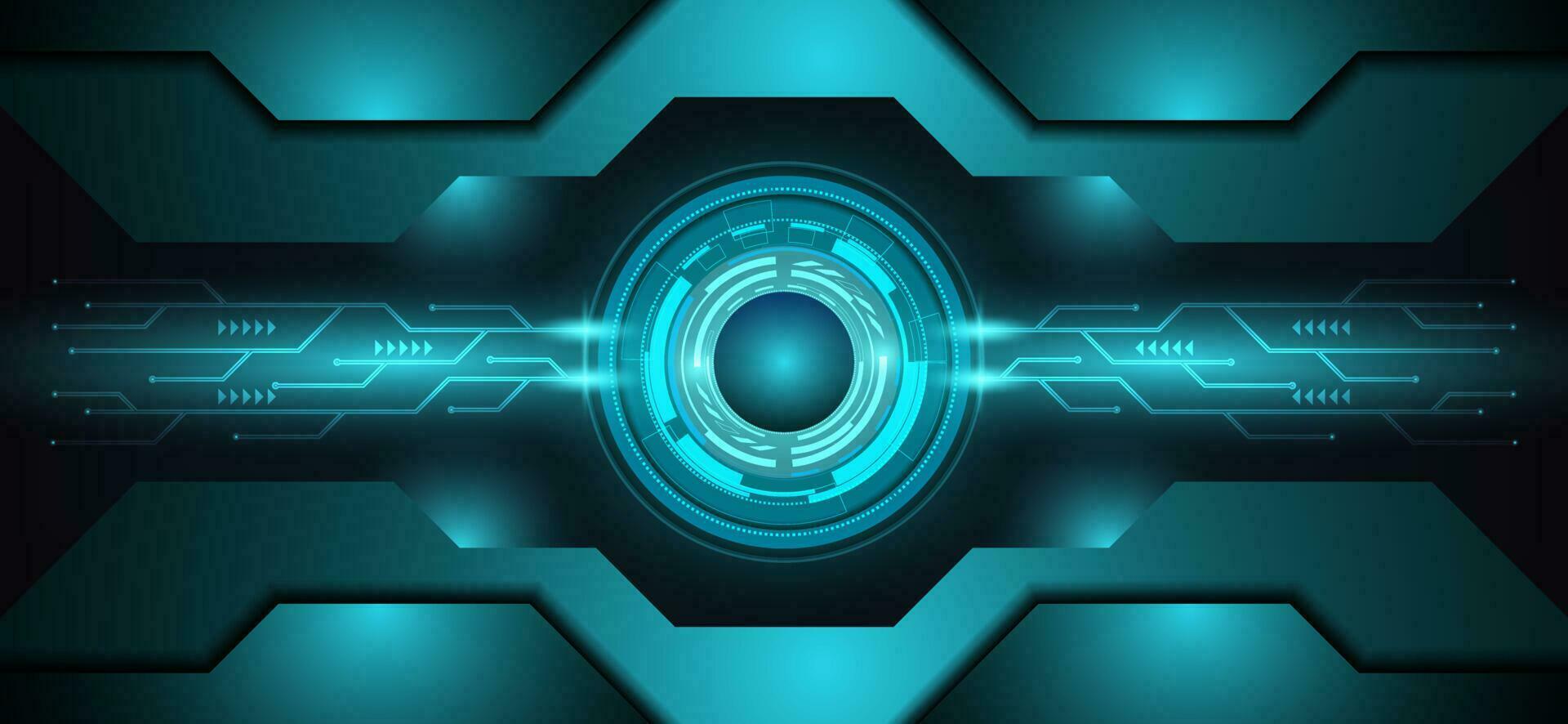 abstract Hi-tech futuristic dimension technology electronic circuit dark green background  background vector illustratio