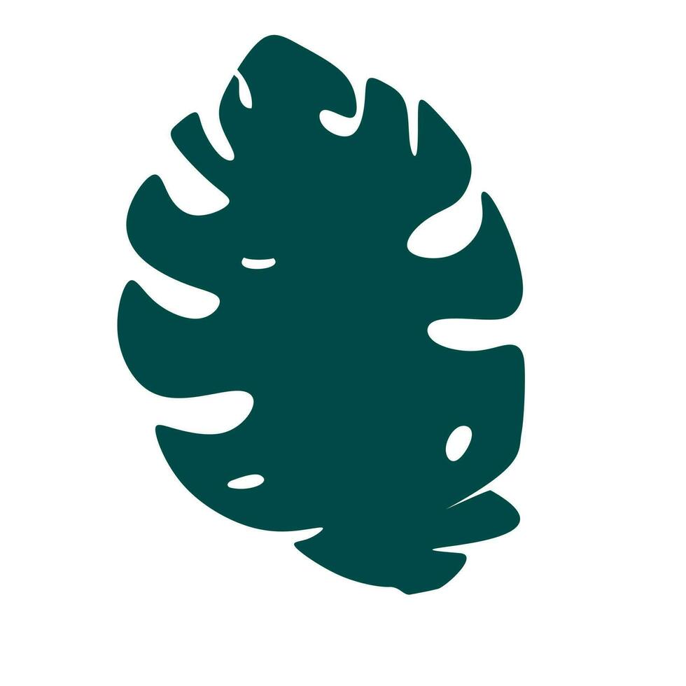 Monstera leaf icon. Simple illustration of monstera leaf vector icon for web