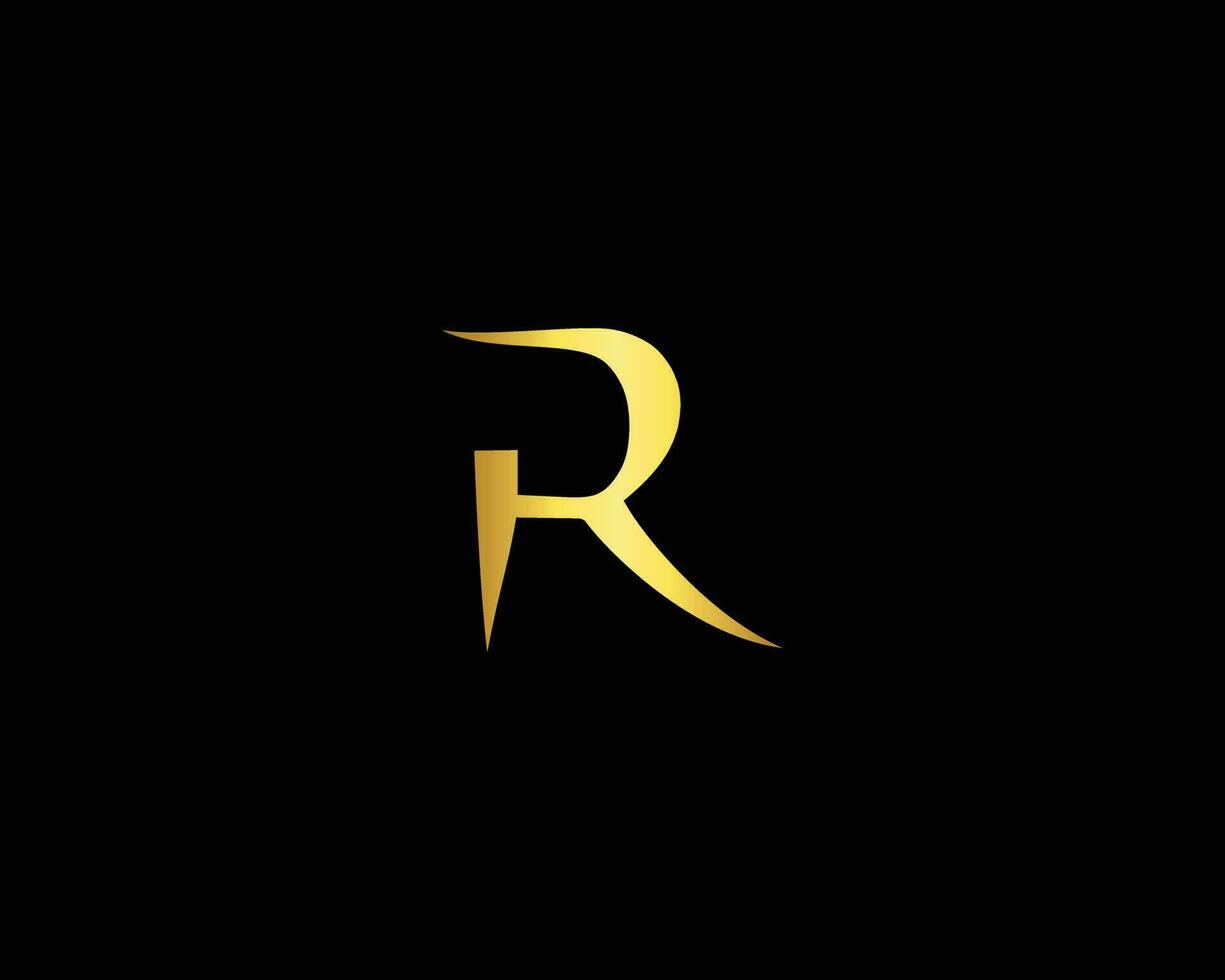 Abstract Letters Initial Luxury Letter R Logo Design Monogram Vector Illustration.