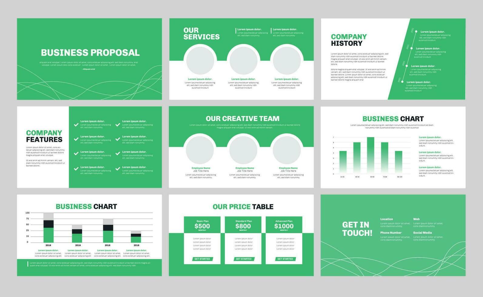 project proposal presentation slide template. vector