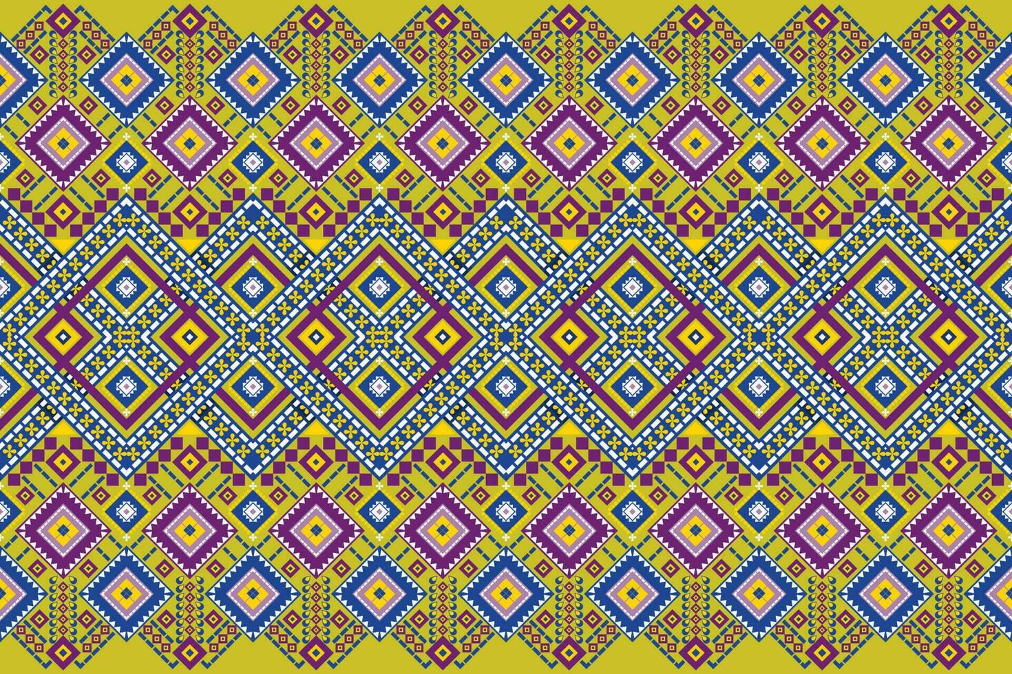 Seamless geometric ethnic asian oriental and tradition pattern design for texture and background. Silk and fabric pattern decoration for carpet, Thai clothing, wrapping and wallpaper vector