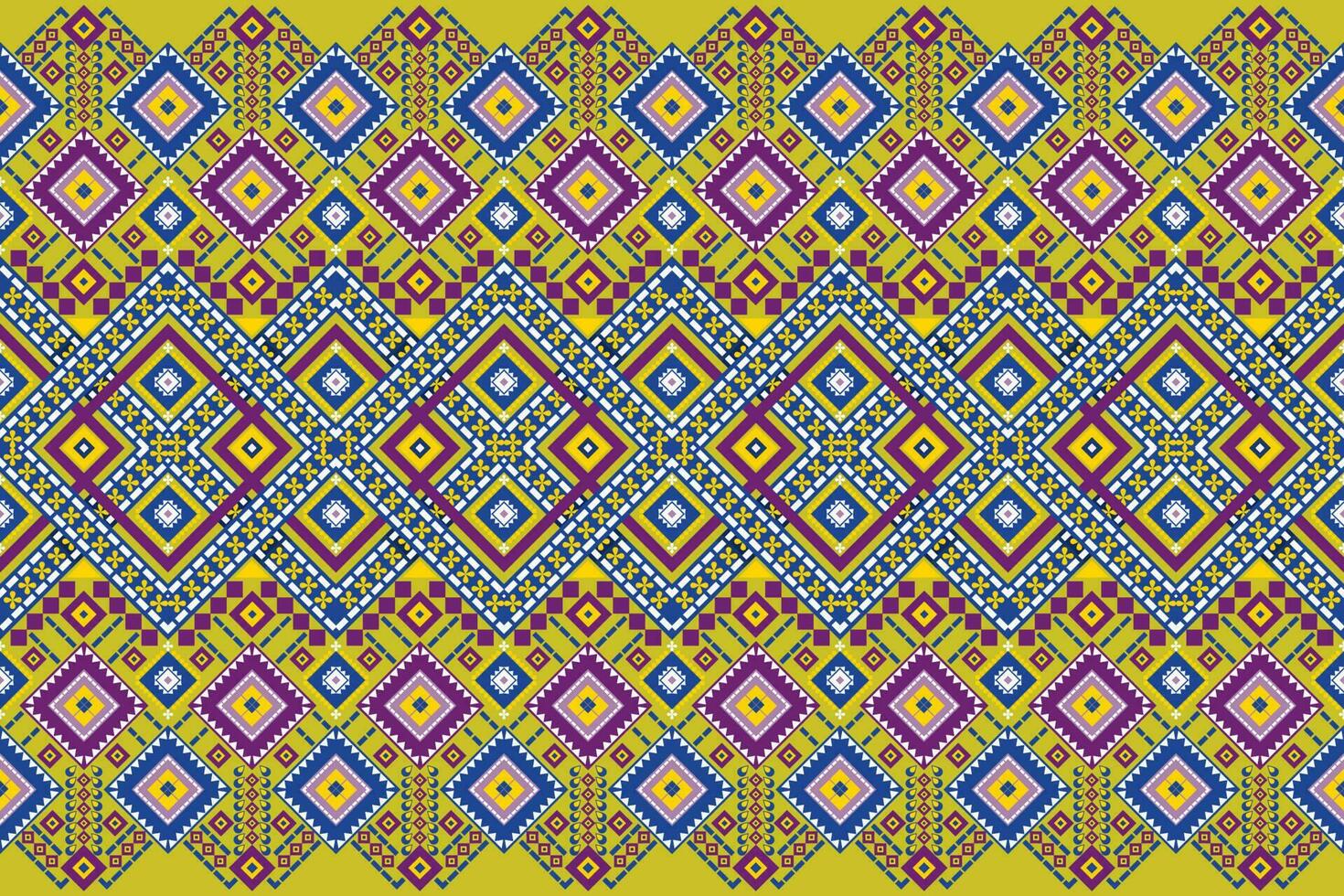 Seamless geometric ethnic asian oriental and tradition pattern design for texture and background. Silk and fabric pattern decoration for carpet, Thai clothing, wrapping and wallpaper vector