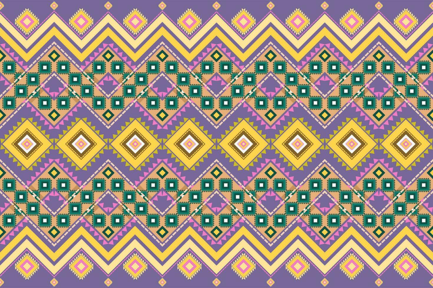 Seamless geometric ethnic asian oriental and tradition pattern design for texture and background. Silk and fabric pattern decoration for carpet, Thai clothing, wrapping and wallpaper vector