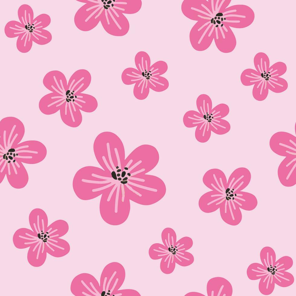 Trendy seamless patterns. Cool abstract and floral design. For fashion fabrics, kids clothes, home decor, quilting, T-shirts, cards and templates, scrapbook and other digital needs vector