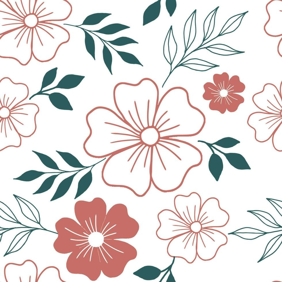 moderno sin costura patrones. frio resumen y floral diseño. para Moda telas, niños ropa, hogar decoración, acolchado, camisetas, tarjetas y plantillas, álbum de recortes y otro digital necesidades vector