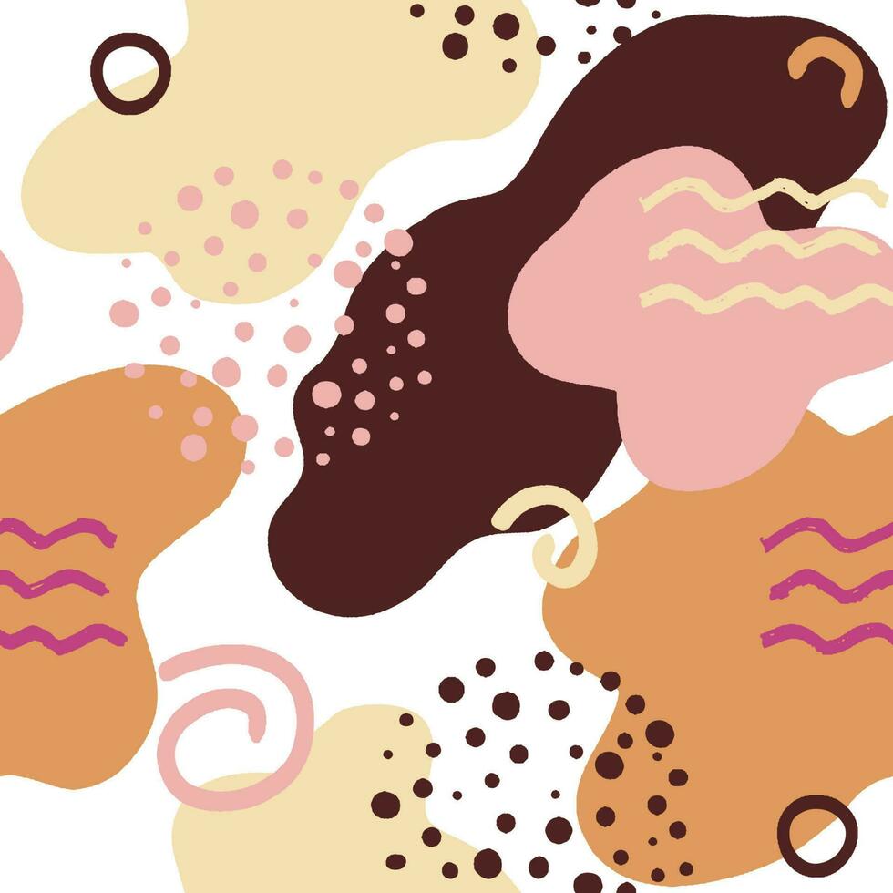 Seamless abstract backgrounds. Hand drawn various shapes and doodle objects. Can be used for printing needs and other digital needs. Contemporary modern trendy vector illustrations