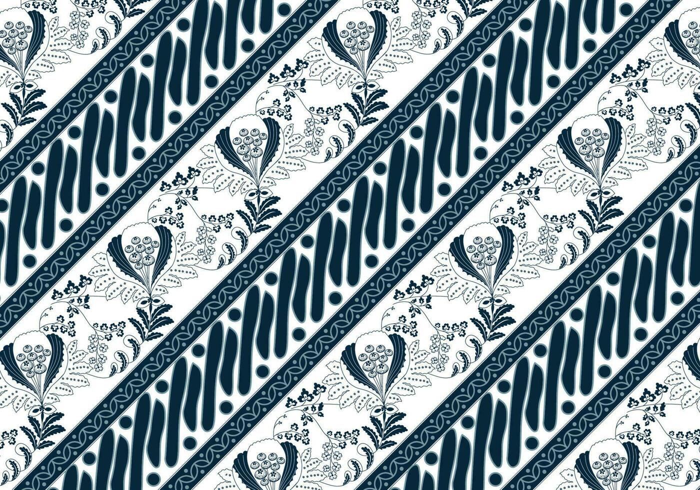 Batik Indonesian is a technique of wax-resist dyeing applied to whole cloth, or cloth made using this technique originated from Indonesia. Batik is made either by drawing dots and lines vector