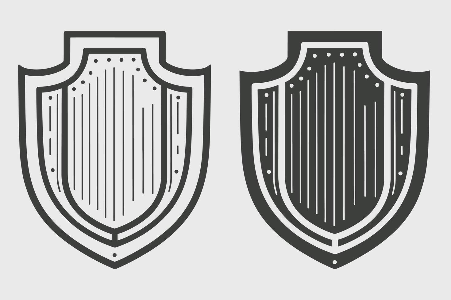 Shield vector, Shield outline style line art,  medieval shield, Royal shield, heraldic shield, Heraldic ornamental shields collection vector