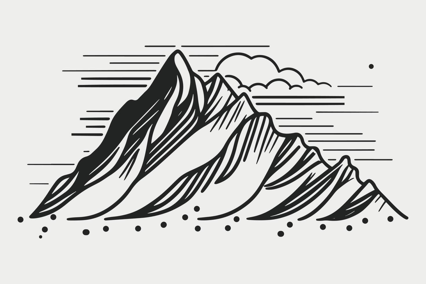 Mountain vector, Mountain silhouette, assorted mountain tree vector, Hand drawn mountain vector, mountain icon illustrations vector