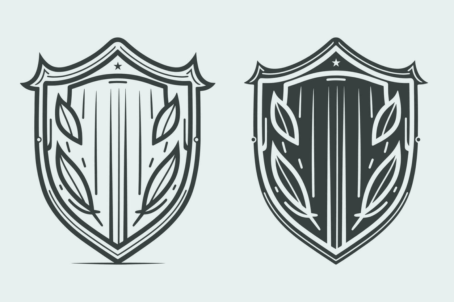 Shield vector, Shield outline style line art,  medieval shield, Royal shield, heraldic shield, Heraldic ornamental shields collection vector