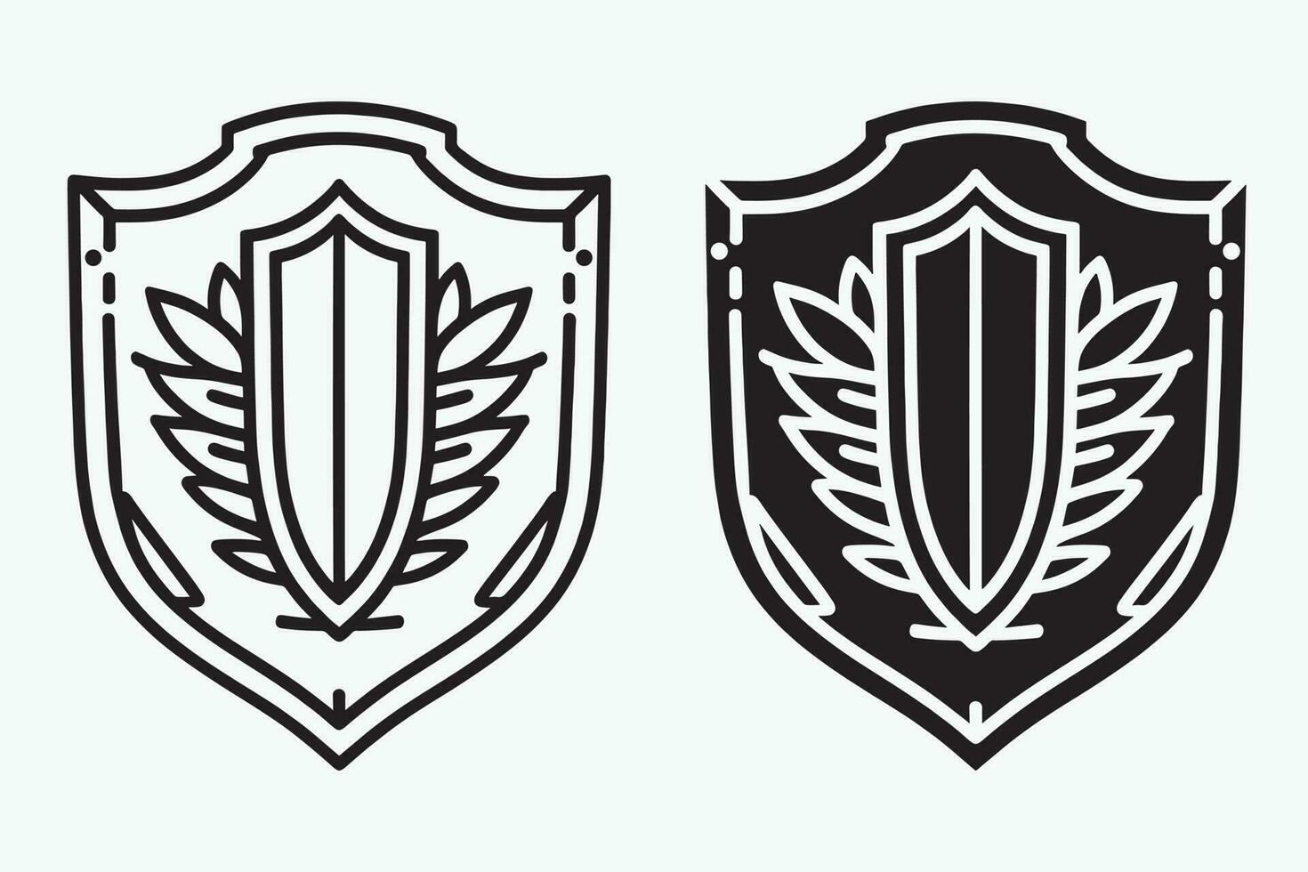Shield vector, Shield outline style line art,  medieval shield, Royal shield, heraldic shield, Heraldic ornamental shields collection vector