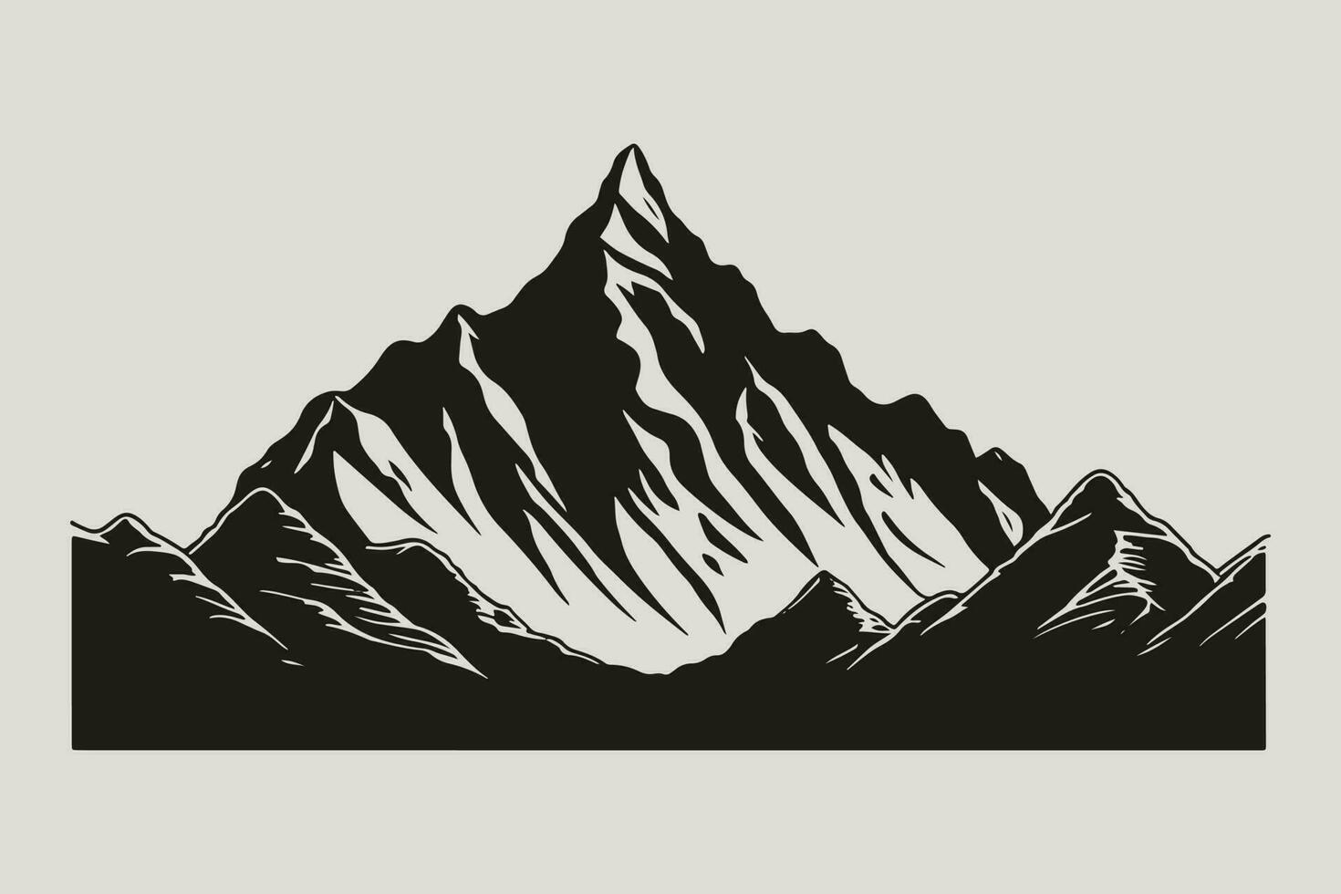 Mountain vector, Mountain silhouette, assorted mountain tree vector, Hand drawn mountain vector, mountain icon illustrations vector