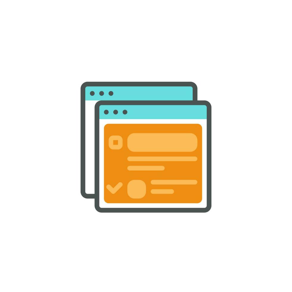 Layout Page Template Icon vector