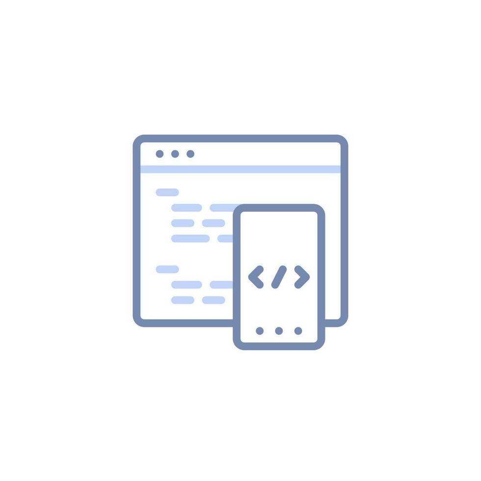 Code Mobile Research Icon vector