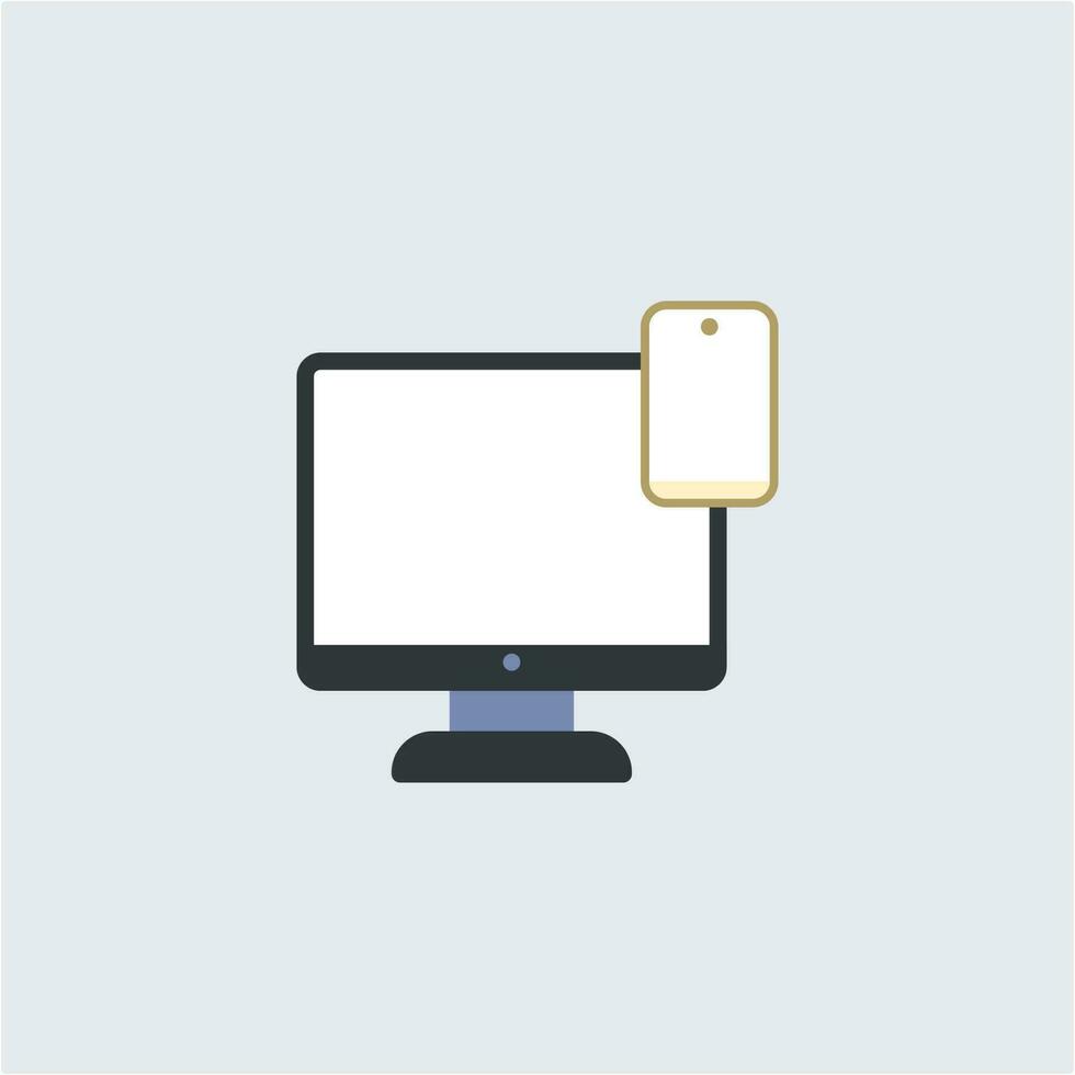 Computer Mobile Responsive Icon vector