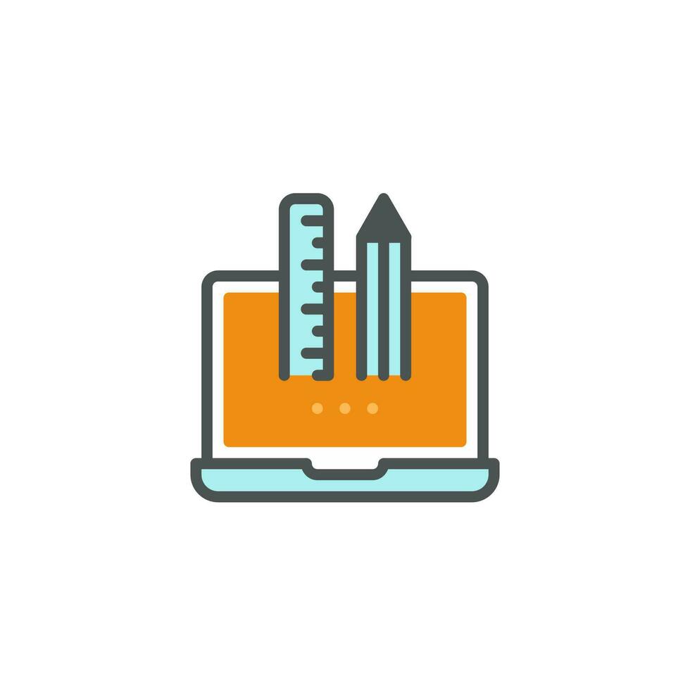 Laptop Custom Design Icon vector