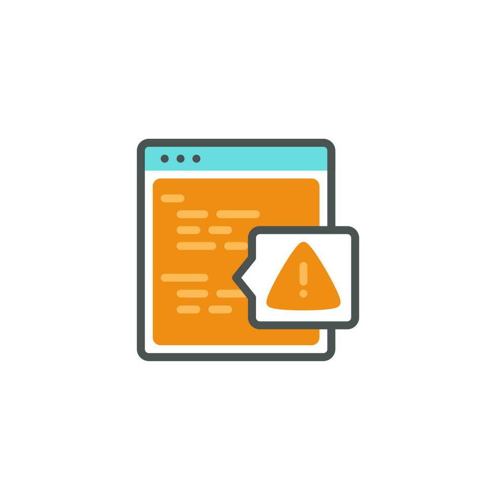 Alert Debugging Error Icon vector