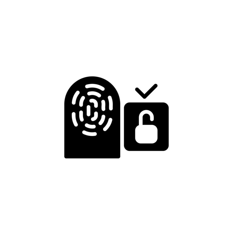 Finger Fingerprint Lock Icon vector