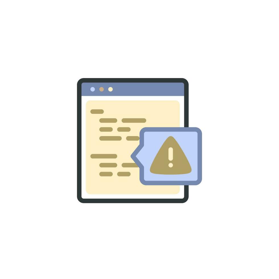 Alert Debugging Error Icon vector