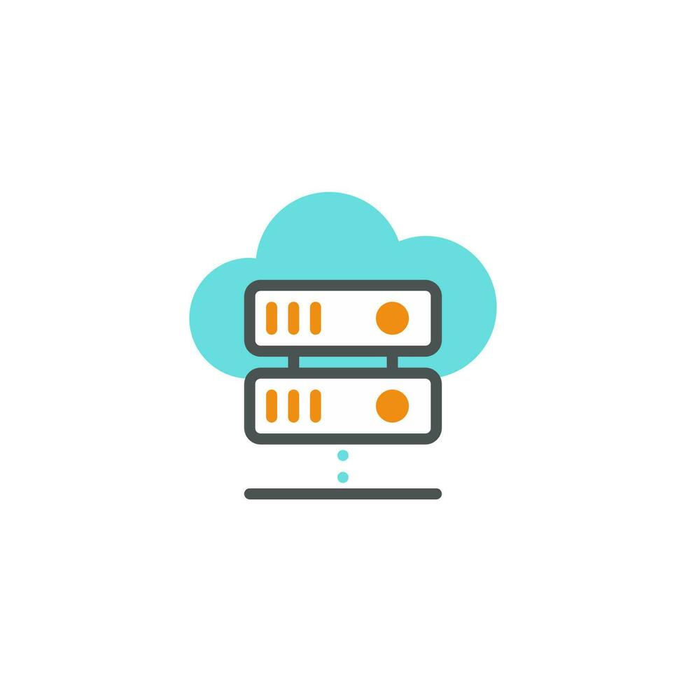 Cloud Server Database Icon vector