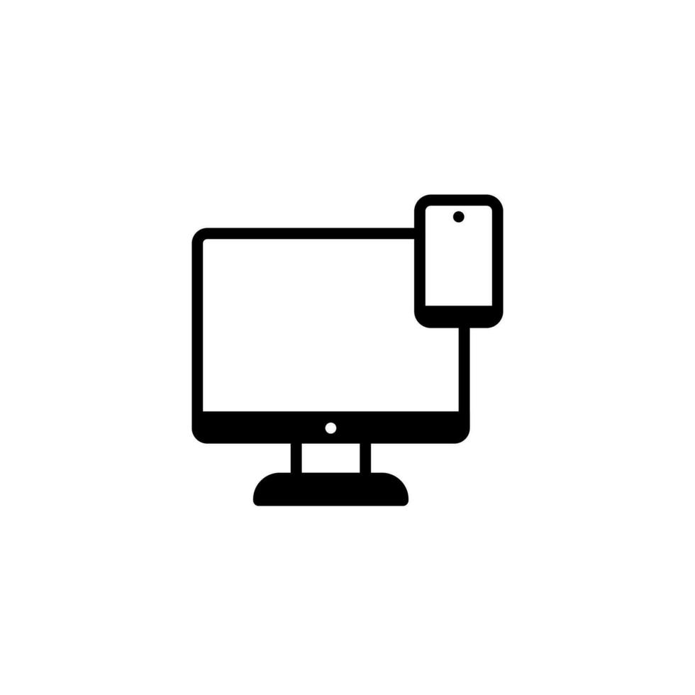 Computer Mobile Responsive Icon vector