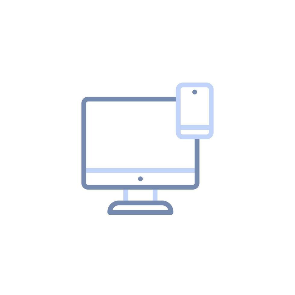 Computer Mobile Responsive Icon vector