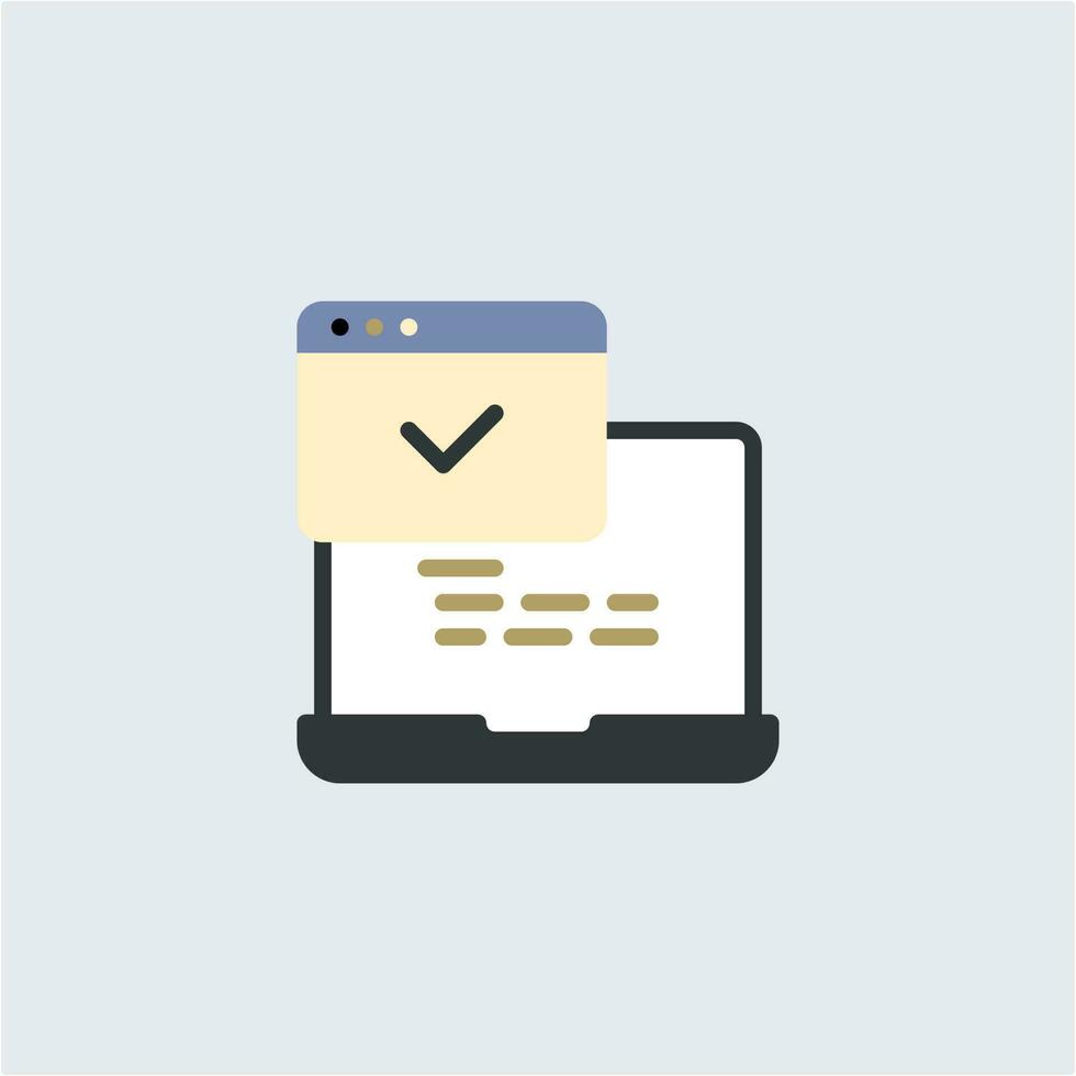 Coding Frontend Laptop Icon vector